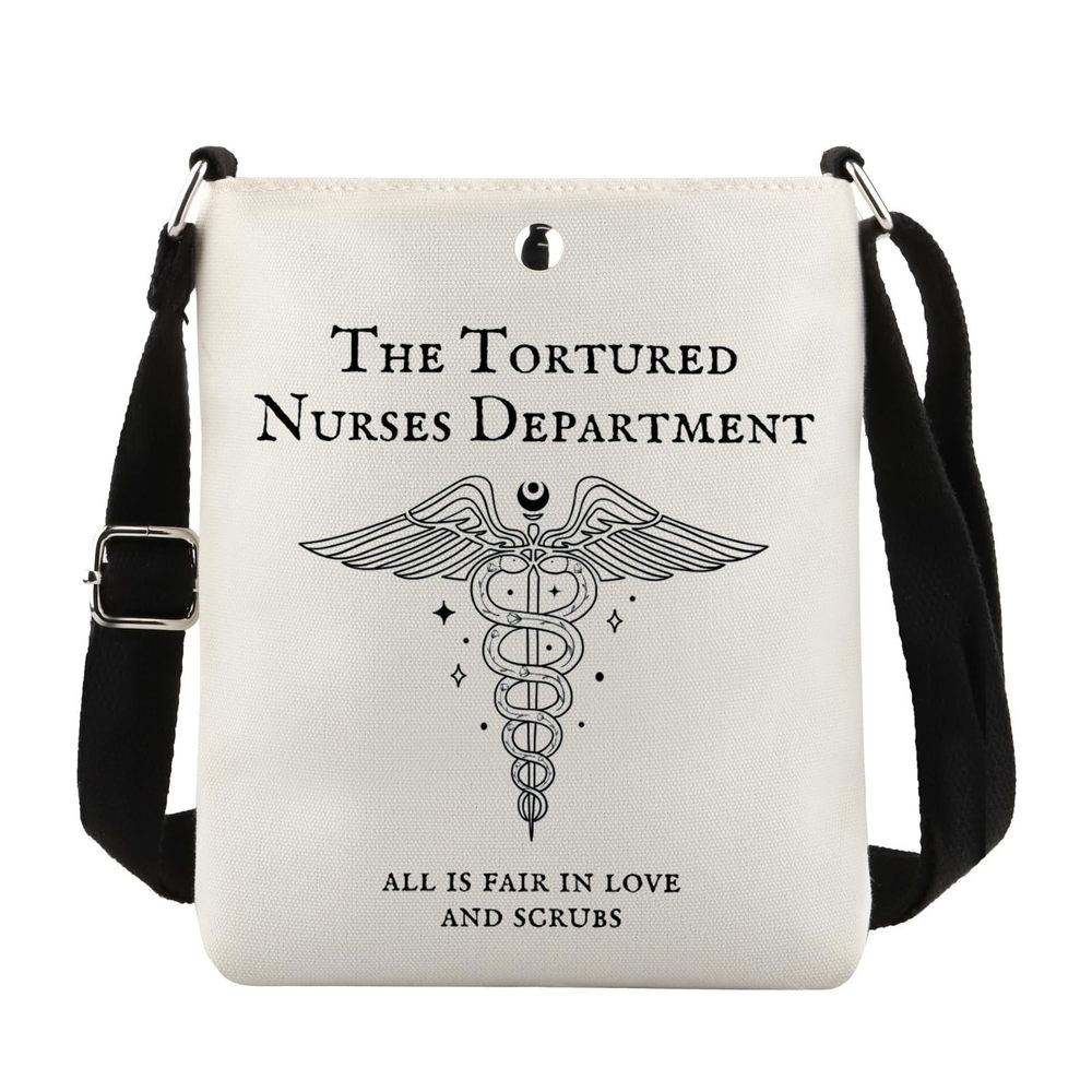 Funny Nurse Memes Gifts Tortured Nurses Department Crossbody Bags Nurse :)